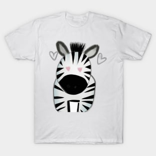 Cute Zebra Drawing T-Shirt